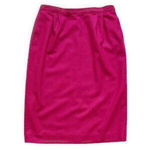 Vintage Pendleton 100% Wool Pencil Skirt in Gorgeous Fuchsia Pink